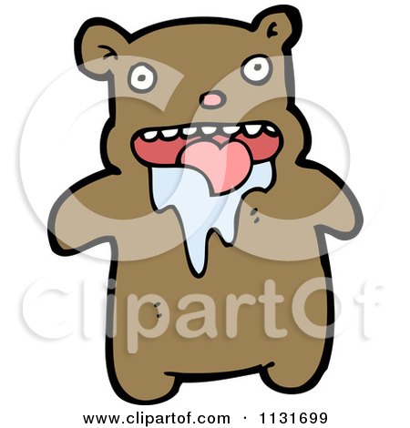 Cartoon Of A Bear 4 - Royalty Free Vector Clipart by lineartestpilot