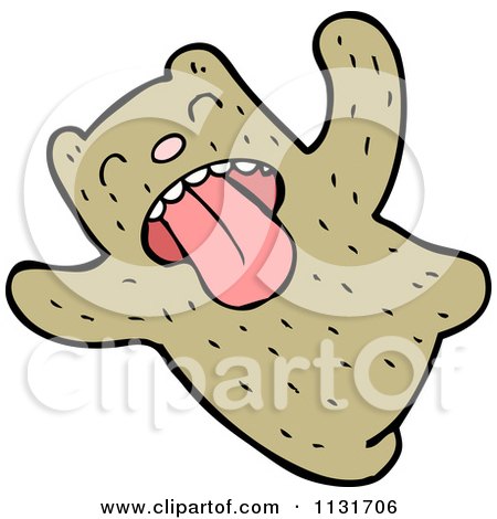 Cartoon Of A Brown Bear - Royalty Free Vector Clipart by lineartestpilot