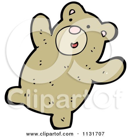 Cartoon Of A Brown Bear - Royalty Free Vector Clipart by lineartestpilot