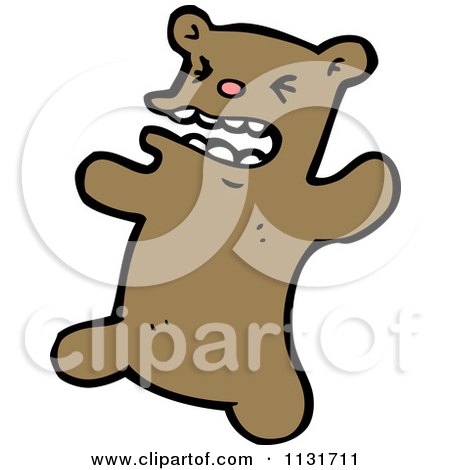 Cartoon Of A Bear 3 - Royalty Free Vector Clipart by lineartestpilot