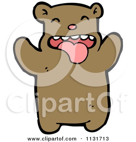 Cartoon Of A Bear 2 - Royalty Free Vector Clipart by lineartestpilot