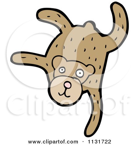 Cartoon Of A Brown Bear - Royalty Free Vector Clipart by lineartestpilot