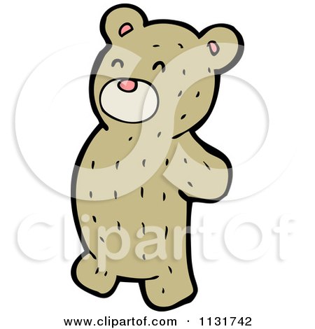 Cartoon Of A Brown Bear - Royalty Free Vector Clipart by lineartestpilot