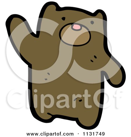 Cartoon Of A Bear - Royalty Free Vector Clipart by lineartestpilot