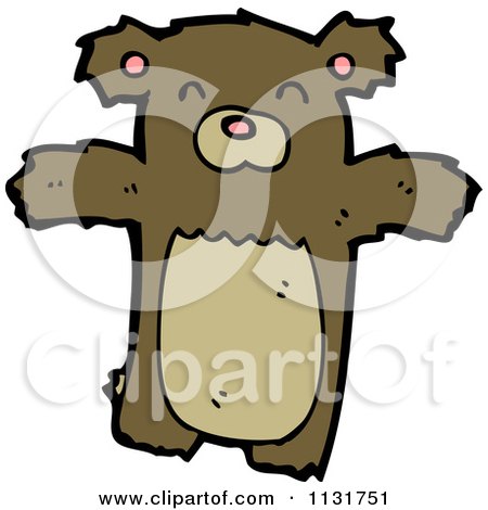 Cartoon Of A Bear - Royalty Free Vector Clipart by lineartestpilot