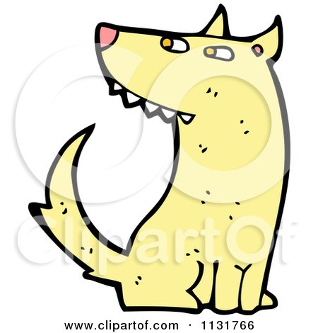 Cartoon Of A Wild Wolf - Royalty Free Vector Clipart by lineartestpilot ...