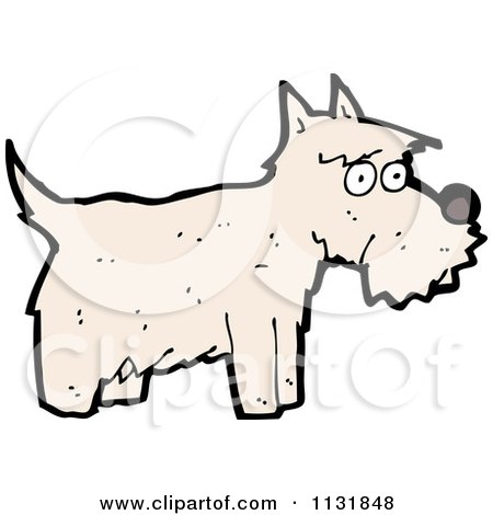 Cartoon Of A Brown Dog 13 - Royalty Free Vector Clipart by lineartestpilot