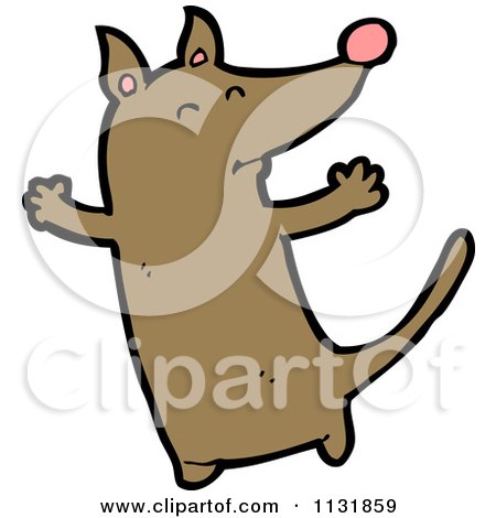 Cartoon Of A Dog - Royalty Free Vector Clipart by lineartestpilot