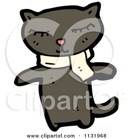 Cartoon Of A Kitty Cat - Royalty Free Vector Clipart by lineartestpilot