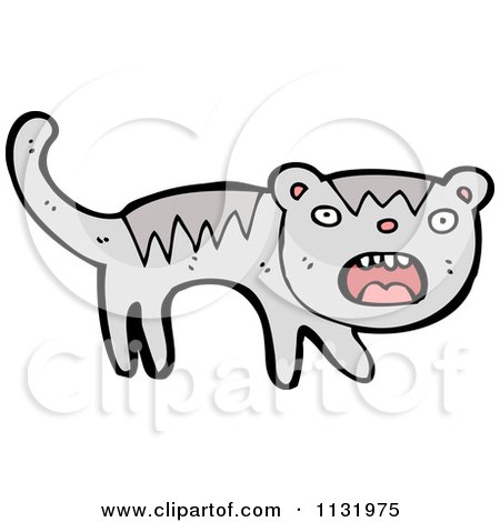 Cartoon Of A Kitty Cat - Royalty Free Vector Clipart by lineartestpilot