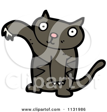 Cartoon Of A Kitty Cat - Royalty Free Vector Clipart by lineartestpilot