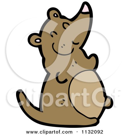 Cartoon Of A Chubby Brown Rat - Royalty Free Vector Clipart by lineartestpilot