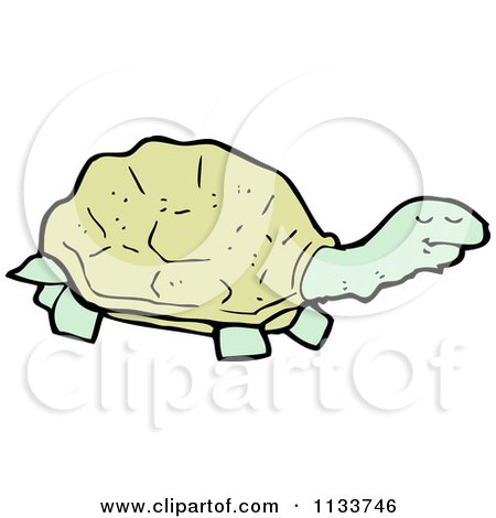 Cartoon Of A Turtle 5 - Royalty Free Vector Clipart by lineartestpilot