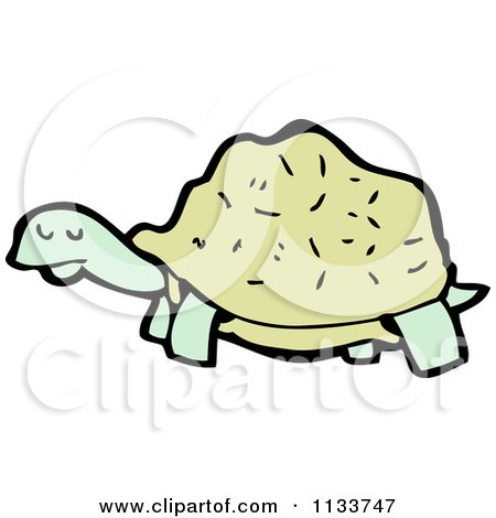 Cartoon Of A Turtle 6 - Royalty Free Vector Clipart by lineartestpilot
