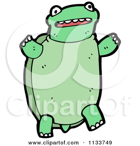 Cartoon Of A Turtle 4 - Royalty Free Vector Clipart by lineartestpilot
