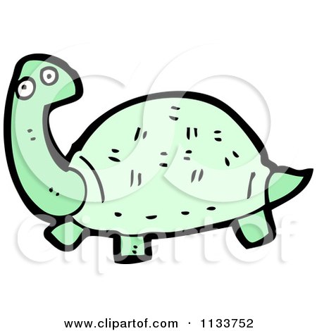 Cartoon Of A Turtle 2 - Royalty Free Vector Clipart by lineartestpilot