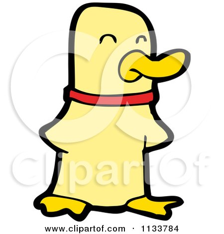 Cartoon Of A Duck - Royalty Free Vector Clipart by lineartestpilot
