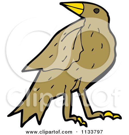 Cartoon Of A Bird 3 - Royalty Free Vector Clipart by lineartestpilot