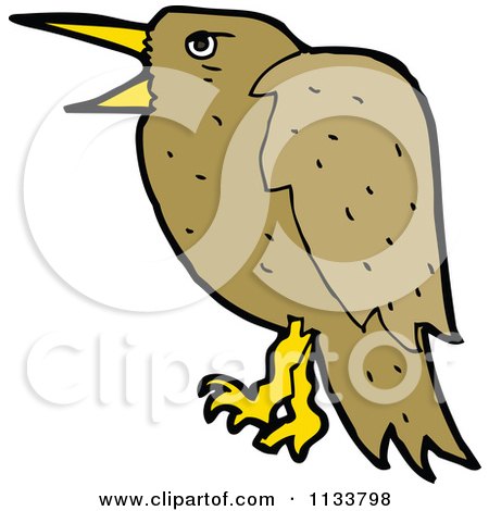 Cartoon Of A Bird 4 - Royalty Free Vector Clipart by lineartestpilot