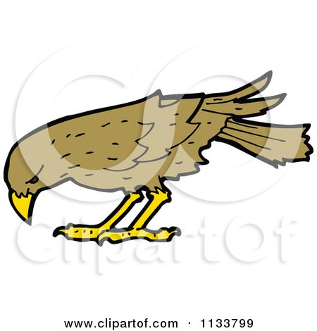 Cartoon Of A Bird 5 - Royalty Free Vector Clipart by lineartestpilot