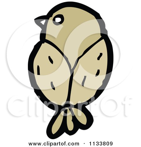 Cartoon Of A Bird 1 - Royalty Free Vector Clipart by lineartestpilot