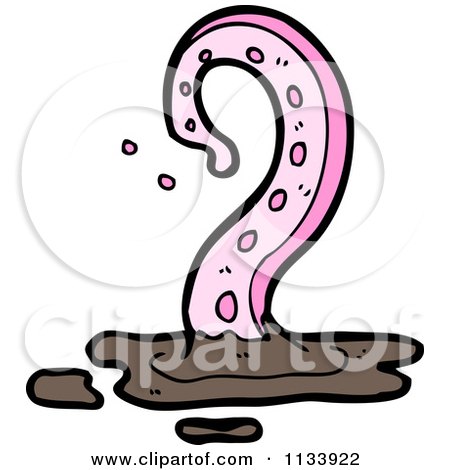 Cartoon Of A Monster Tentacle In Mud - Royalty Free Vector Clipart by lineartestpilot