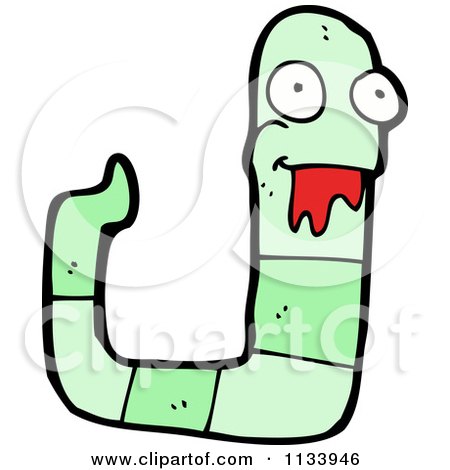 Cartoon Of A Green Snake 17 - Royalty Free Vector Clipart by lineartestpilot