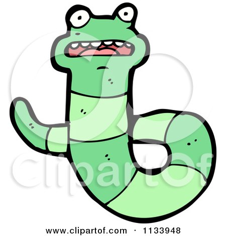 Cartoon Of A Green Snake 16 - Royalty Free Vector Clipart by lineartestpilot