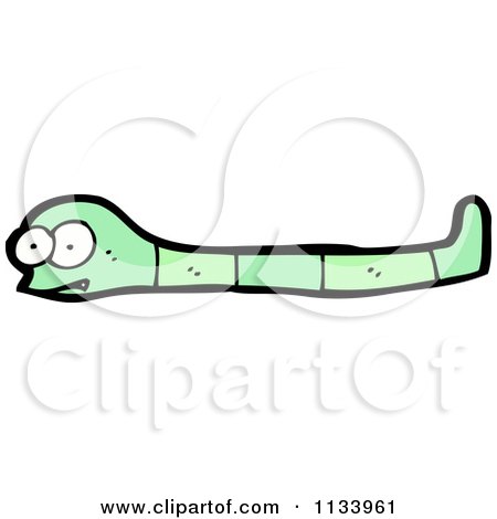 Cartoon Of A Green Snake 6 - Royalty Free Vector Clipart by lineartestpilot