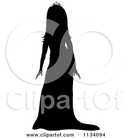 Clipart Of A Silhouetted Miss America Beauty Pageant Winner - Royalty Free Vector Illustration by Pams Clipart