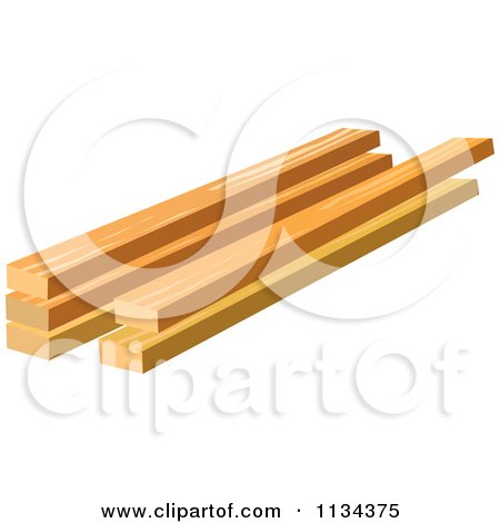 Clipart Of Lumber Wood - Royalty Free Vector Illustration by YUHAIZAN YUNUS