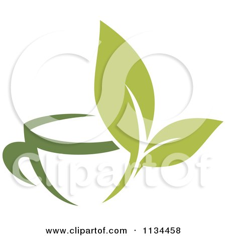 Clipart Of A Cup Of Green Tea Or Coffee 3 - Royalty Free Vector Illustration by Vector Tradition SM