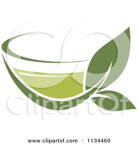 Clipart Of A Cup Of Green Tea Or Coffee 5 - Royalty Free Vector Illustration by Vector Tradition SM