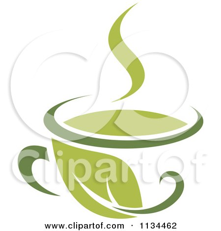 Clipart Of A Cup Of Green Tea Or Coffee 2 - Royalty Free Vector Illustration by Vector Tradition SM