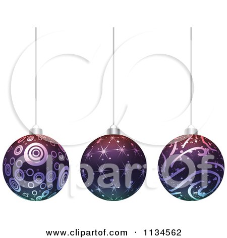Clipart Of Suspended Christmas Baubles 1 - Royalty Free Vector Illustration by Andrei Marincas