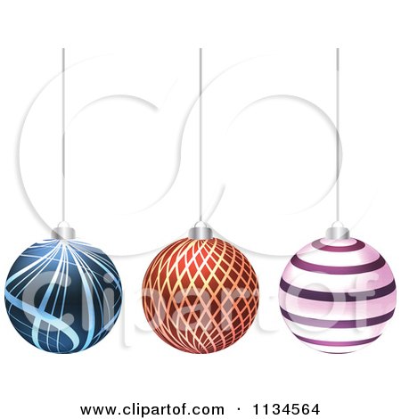 Clipart Of Suspended Christmas Baubles 5 - Royalty Free Vector Illustration by Andrei Marincas
