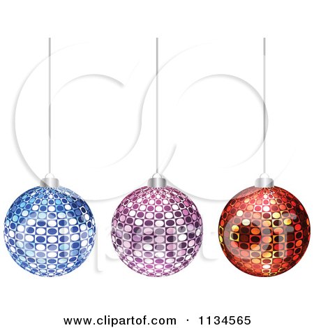 Clipart Of Suspended Christmas Baubles 3 - Royalty Free Vector Illustration by Andrei Marincas