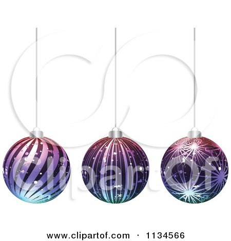 Clipart Of Suspended Christmas Baubles 4 - Royalty Free Vector Illustration by Andrei Marincas