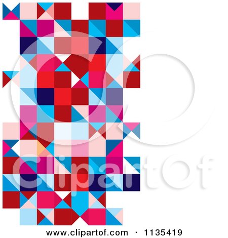 Clipart Of An Abstract Triangle Background - Royalty Free Vector Illustration by michaeltravers