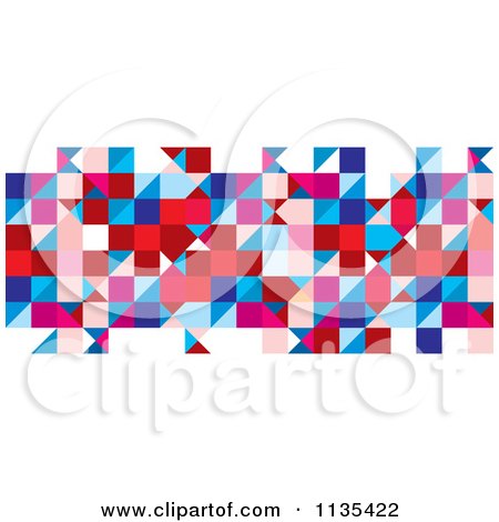 Clipart Of An Abstract Tricolor Pattern On White Background - Royalty Free Vector Illustration by michaeltravers