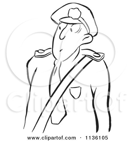 security guard clipart black and white