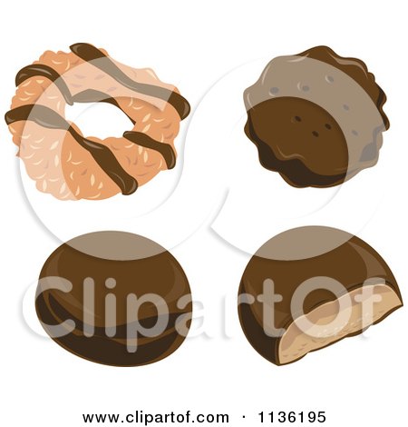 Clipart Of Various Cookies - Royalty Free Vector Illustration by patrimonio