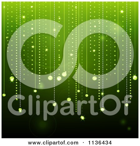Clipart Of Diamond Trails Over Green - Royalty Free Vector Illustration by elaineitalia