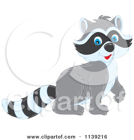 Cartoon Of A Cute Walking Raccoon - Royalty Free Vector Clipart by Alex Bannykh
