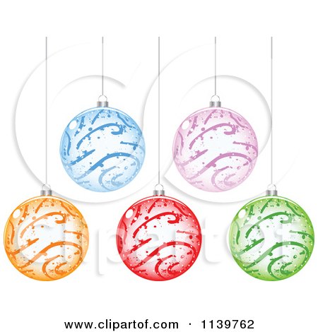 Clipart Of Colorful Christmas Baubles - Royalty Free Vector Illustration by Andrei Marincas