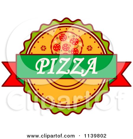 Clipart Of A Pizza Pie Logo 2 - Royalty Free Vector Illustration by Vector Tradition SM