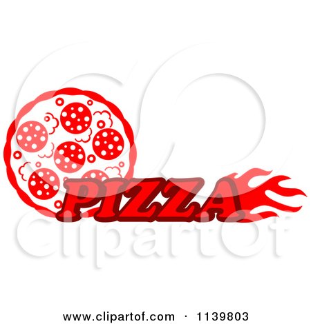 Clipart Of A Pizza Pie Logo 3 - Royalty Free Vector Illustration by Vector Tradition SM