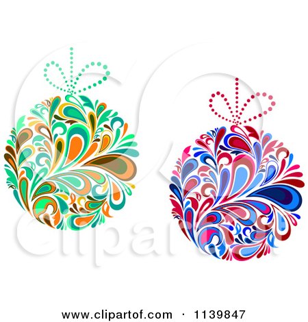 Clipart Of Splash Christmas Baubles - Royalty Free Vector Illustration by Vector Tradition SM