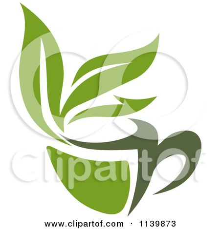 Clipart Of A Cup Of Green Tea Or Coffee 7 - Royalty Free Vector Illustration by Vector Tradition SM