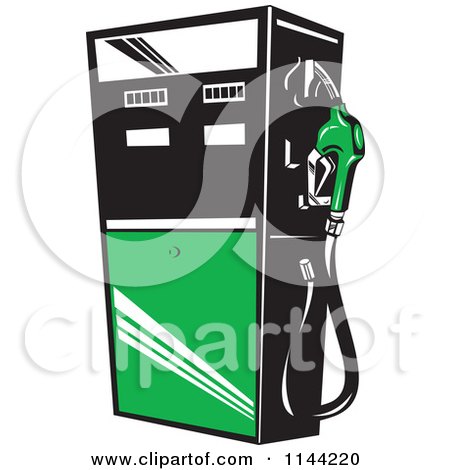 Clipart of a Retro Gas Station Pump 4 - Royalty Free Vector Illustration by patrimonio
